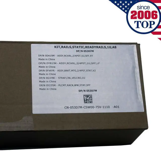 Alt view image 3 of 3 - New Genuine Dell PowerEdge R640 R440 R6415 1U Static Ready Rails Rail Kit 053D7M