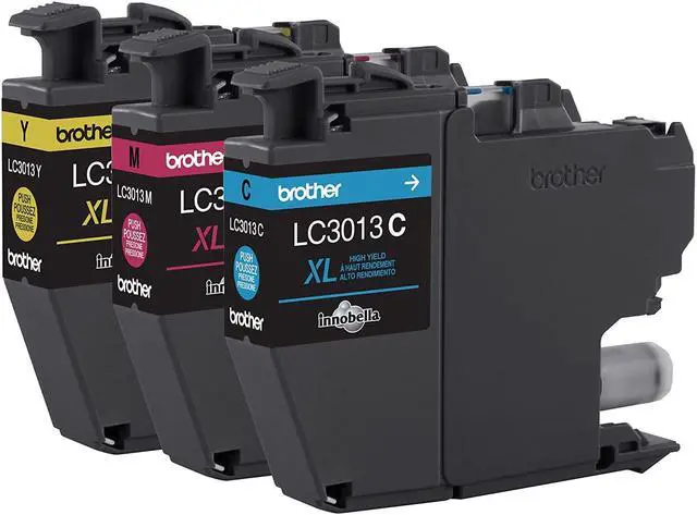 Alt view image 3 of 3 - Brother Printer Genuine LC30133PKS 3-Pack High Yield Color Ink Cartridges, Page Yield Up to 400 Pages/Cartridge, Includes Cyan, Magenta and Yellow, LC3013