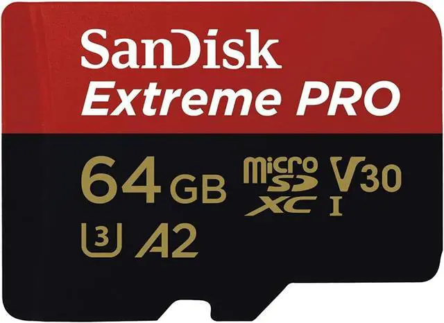 Alt view image 3 of 5 - SanDisk Extreme Pro MicroSDXC UHS-I U3 A2 V30 64GB + Adapter