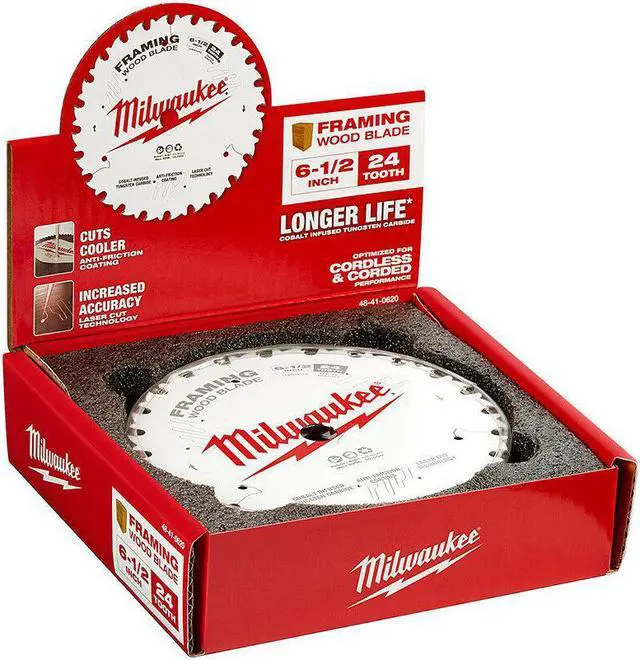 Main image of Milwaukee 48-41-0620 6-1/2" 24T Framing Circular Saw Blades Bulk 10