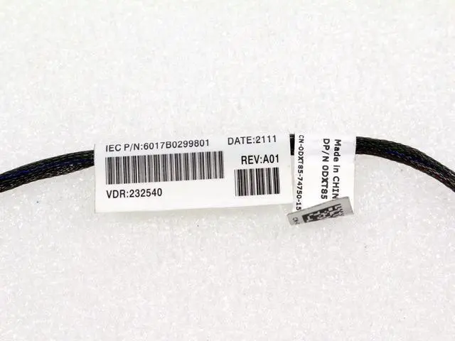 Alt view image 3 of 4 - Dell PowerEdge C6145 Raid Cintroller Battery Backup Cable Black 25" DXT85
