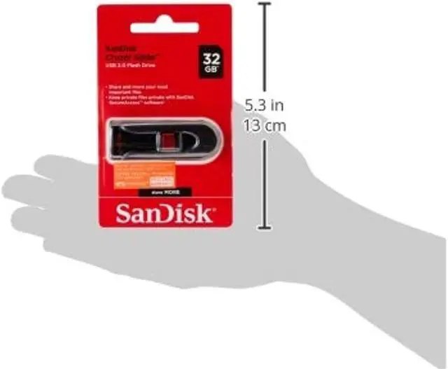 Alt view image 6 of 6 - SanDisk 32GB Cruzer Glide CZ60 USB 2.0 Flash Drive - SDCZ60-032G-B35
