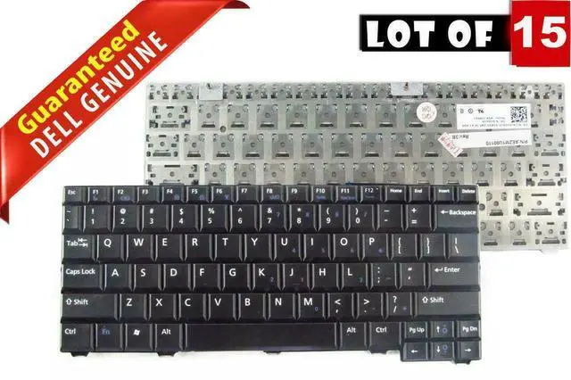 Main image of LOT x 15 Dell Latitude 2100 2110 2120 US English Laptop Keyboard Black NW3XM