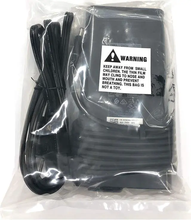 Alt view image 4 of 5 - Dell 19.5V 12.31A 240W AC Adapter for Dell Precision 7730, 100% Compatible with P/N: LA240PM180, 7XCR6, 07XCR6, DA240PM180, 0RYJJ9, RYJJ9, 8N2T2, 450-AGCX, KJXPP, 450-AHHE.