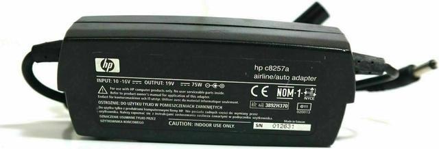 Main image of New Genuine HP 19V 75W Airline/Auto Adapter HP C8257A Deskjet 450/460/470 NO DC