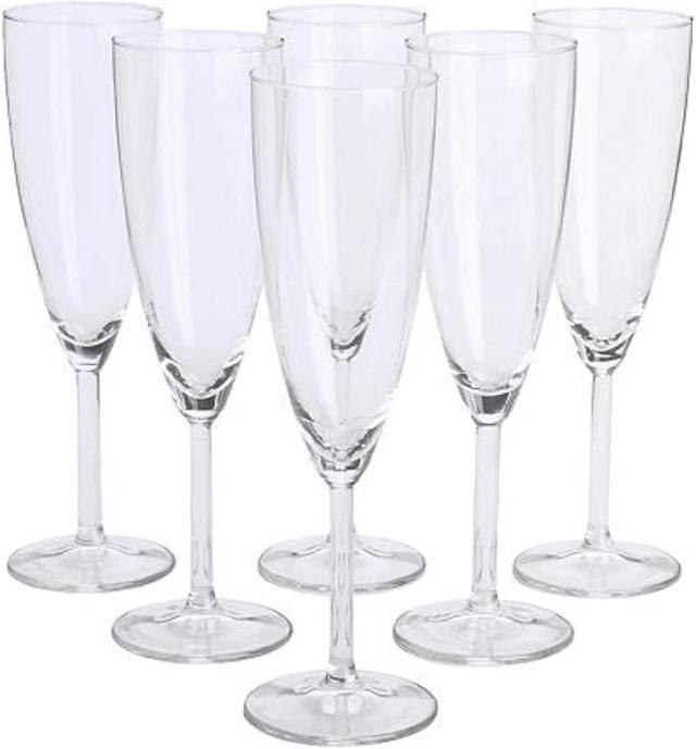 SVALKA Champagne flute, clear glass - IKEA