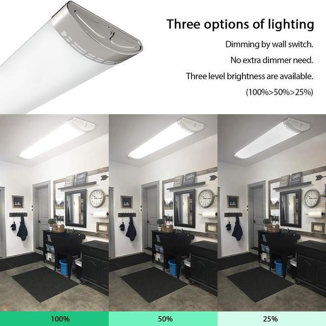 4FT LED Flush Mount Linear Lights Dimmable 50W 5500LM Kitchen