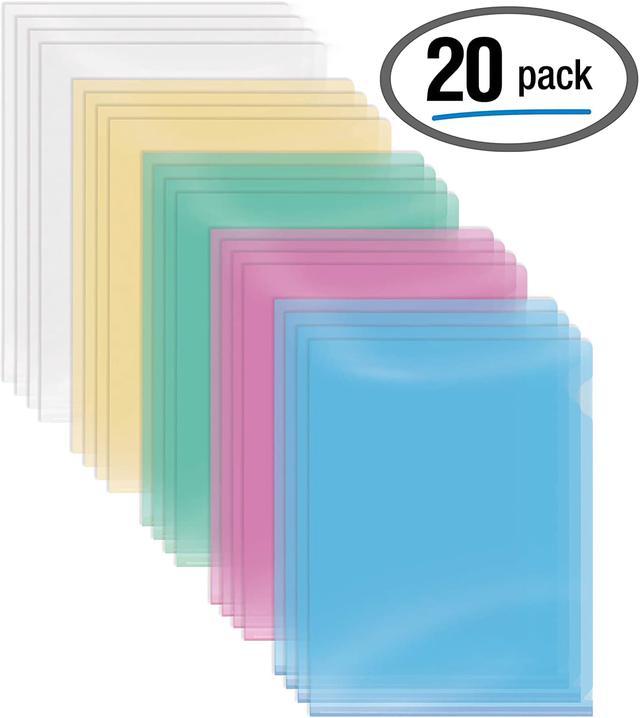 Poly Project Document Pockets, 18 Pack, 1/3 Cut Tabs, Plastic File Jacket  Sleeves for Letter Size Paper, 6 Translucent Colors, 6 Full Sets of Tabbed  Folders, by Better Office Products - Yahoo Shopping