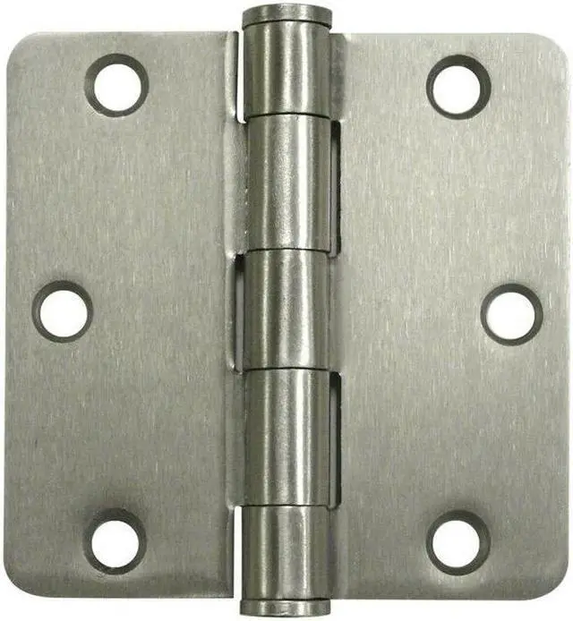 Alt view image 3 of 3 - Deltana S35R4HD15 3.5 x 3.5 x 0.25 in. Heavy Duty Radius Hinge, Satin Nickel - Steel  - Pack of 2