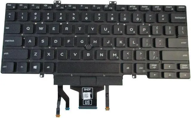 Alt view image 5 of 11 - New Dell OEM Latitude 5400 Backlit Laptop Keyboard Dual Point 3J9FC