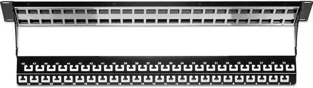 Alt view image 10 of 20 - TRENDnet 48-Port Blank Keystone Shielded 2U HD Patch Panel, TC-KP48S, 2U 19" Metal Rackmount Housing, Network Management Panel, Recommended with TC-K06C6A Cat6A Keystone Jacks (sold separately)