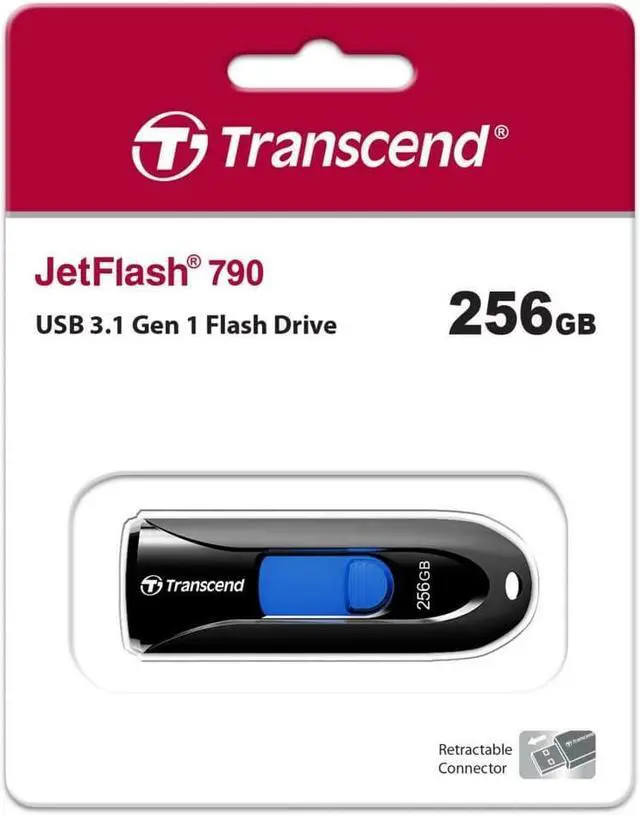 Alt view image 15 of 20 - Transcend TS256GJF790K 256GB Jet Flash 790 USB Pendrive, Black
