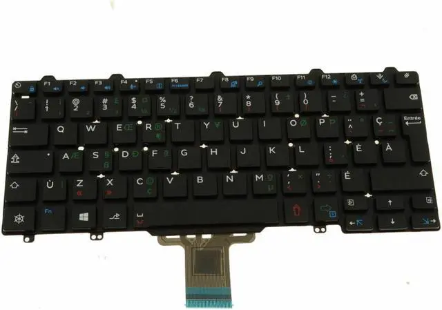 Alt view image 4 of 9 - French Canadian PQ Dell OEM Latitude E7250 E5250 3150 Laptop Keyboard WRCJ9