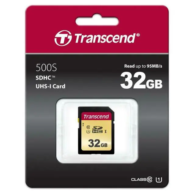 Alt view image 4 of 6 - 32GB Transcend 500S SDHC UHS-I SD Memory Card CL10 95MB/sec MLC Flash