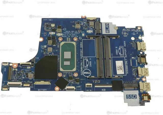Alt view image 5 of 8 - Dell OEM Inspiron 3593 Motherboard System Board Core i7 Motherboard 04C38