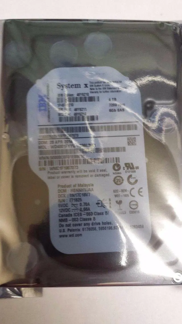 Alt view image 4 of 7 - Lenovo 49Y6210 4 TB Hard Drive - 3.5" Internal - SAS (6Gb/s SAS)