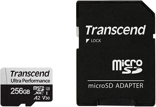 Alt view image 2 of 3 - Transcend 256GB microSDXC 340S High Performance Memory Card UHS- I, U3, V30, A2, 4K, Full HD - TS256GUSD340S
