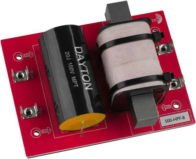 Main image of Dayton Audio - 500-HPF-8 - High Pass Speaker Crossover 500 Hz 12 dB/Octave