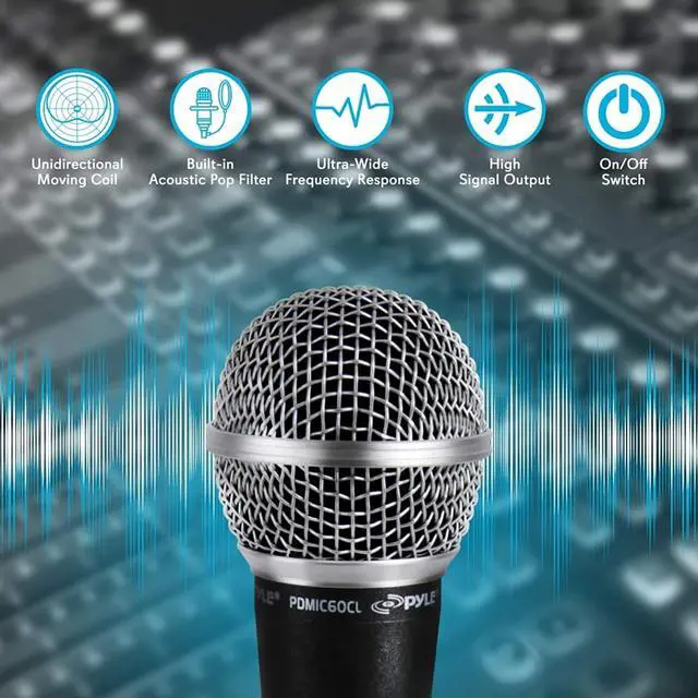 Alt view image 6 of 17 - Pyle PDMIC59 Professional Dynamic Microphone, Unidirectional Handheld Mic