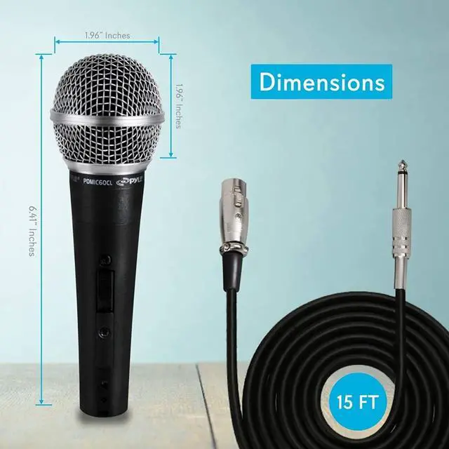 Alt view image 5 of 17 - Pyle PDMIC59 Professional Dynamic Microphone, Unidirectional Handheld Mic