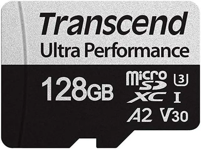Main image of Transcend 128GB microSDXC 340S High Performance Memory Card UHS- I, U3, V30, A2, 4K, Full HD - TS128GUSD340S