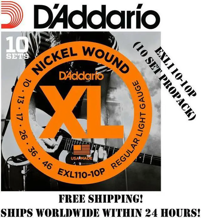 Alt view image 4 of 20 - D’Addario EXL110-10P Nickel Wound Regular Light Electric Guitar Strings - 10-46