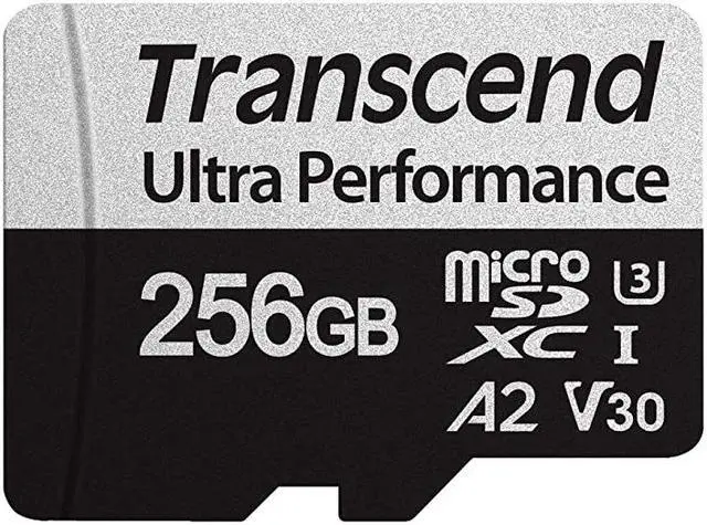 Main image of Transcend 256GB microSDXC 340S High Performance Memory Card UHS- I, U3, V30, A2, 4K, Full HD - TS256GUSD340S