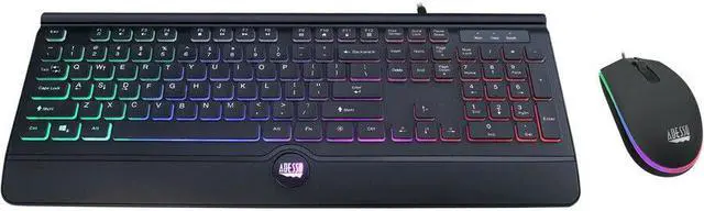 Alt view image 6 of 19 - ADESSO Illuminated Gaming Keyboard & Illuminated Mouse Combo AKB-137CB Black USB 104-Key US layout Keyboard