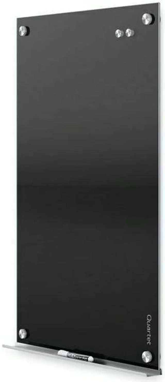 Alt view image 9 of 19 - QUARTET G2418B 18" H x 24" W Magnetic Glass Dry Erase Board, Gloss, Black