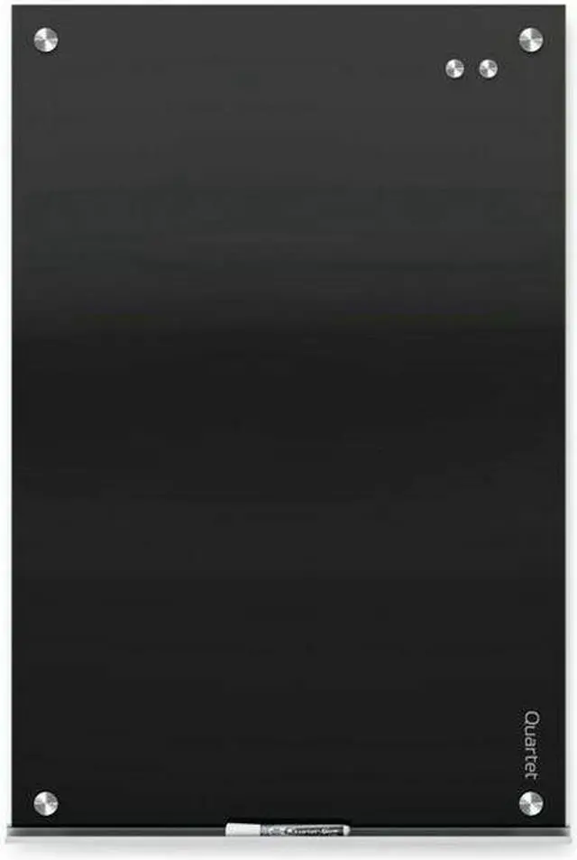 Alt view image 14 of 19 - QUARTET G2418B 18" H x 24" W Magnetic Glass Dry Erase Board, Gloss, Black
