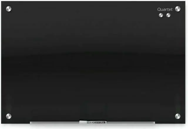 Alt view image 13 of 19 - QUARTET G2418B 18" H x 24" W Magnetic Glass Dry Erase Board, Gloss, Black