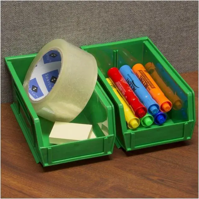 Alt view image 4 of 16 - AKRO-MILS 30220BLUE 3"L x 4-1/8"W x 7-3/8"H Blue Hang and Stack Bin