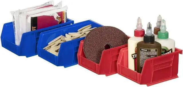 Alt view image 5 of 16 - AKRO-MILS 30220BLUE 3"L x 4-1/8"W x 7-3/8"H Blue Hang and Stack Bin