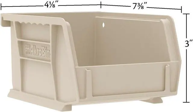 Alt view image 6 of 16 - AKRO-MILS 30220BLUE 3"L x 4-1/8"W x 7-3/8"H Blue Hang and Stack Bin