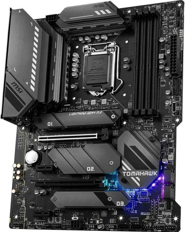 Alt view image 3 of 14 - MSI MAG Z590 TOMAHAWK Wi-Fi 1200 SATA 6Gb/s ATX Motherboard #Z590TAMAWIFI