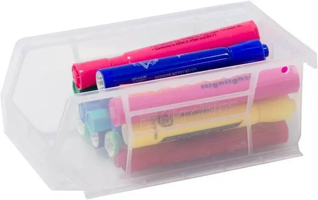 Alt view image 9 of 16 - AKRO-MILS 30220BLUE 3"L x 4-1/8"W x 7-3/8"H Blue Hang and Stack Bin