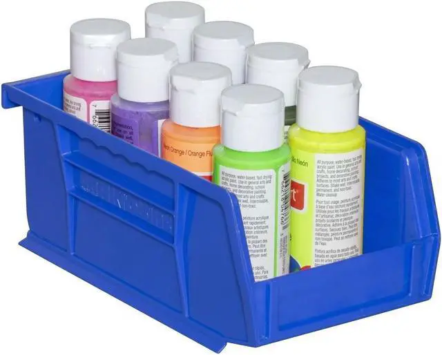 Alt view image 8 of 16 - AKRO-MILS 30220BLUE 3"L x 4-1/8"W x 7-3/8"H Blue Hang and Stack Bin