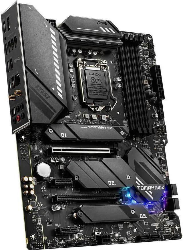 Alt view image 4 of 14 - MSI MAG Z590 TOMAHAWK Wi-Fi 1200 SATA 6Gb/s ATX Motherboard #Z590TAMAWIFI