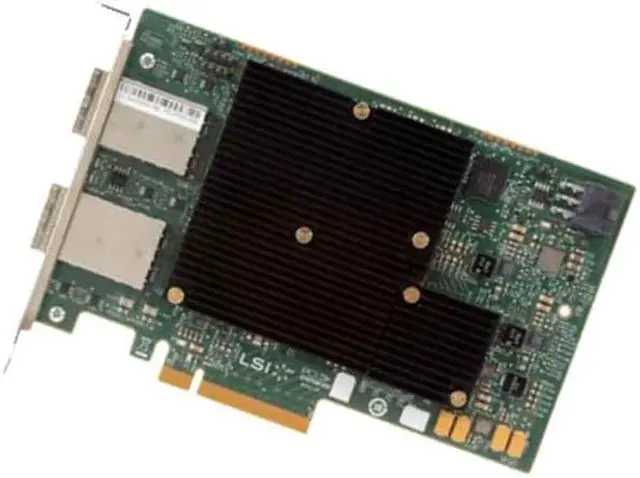 Alt view image 2 of 3 - LSI SAS9300-16E / H3-25520-01E 16-Ports 12Gbps PCI-E 3.0 x8 Low Profile Host Bus Adapter