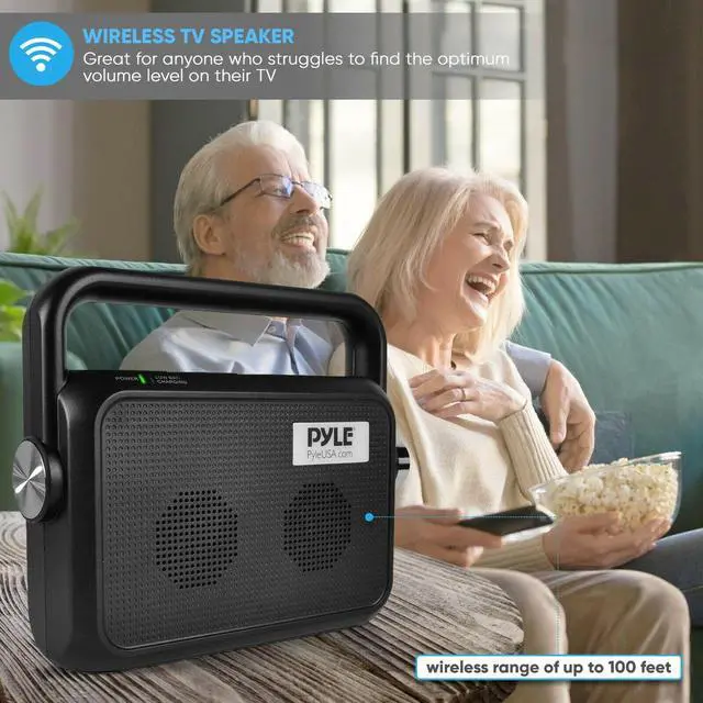Alt view image 9 of 20 - Pyle Wireless TV Speaker | Portable TV Soundbox | TV Audio Hearing Assistance