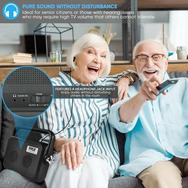 Alt view image 10 of 20 - Pyle Wireless TV Speaker | Portable TV Soundbox | TV Audio Hearing Assistance