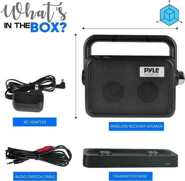 Alt view image 12 of 20 - Pyle Wireless TV Speaker | Portable TV Soundbox | TV Audio Hearing Assistance