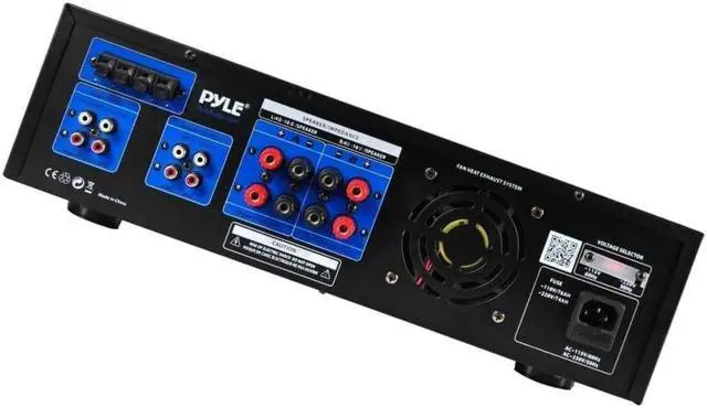 Alt view image 4 of 20 - Digital Home Theater Bluetooth Stereo Receiver, Aux (3.5mm) Input, MP3/USB/SD/AM/FM Radio, (2) Mic Inputs, 300 Watt