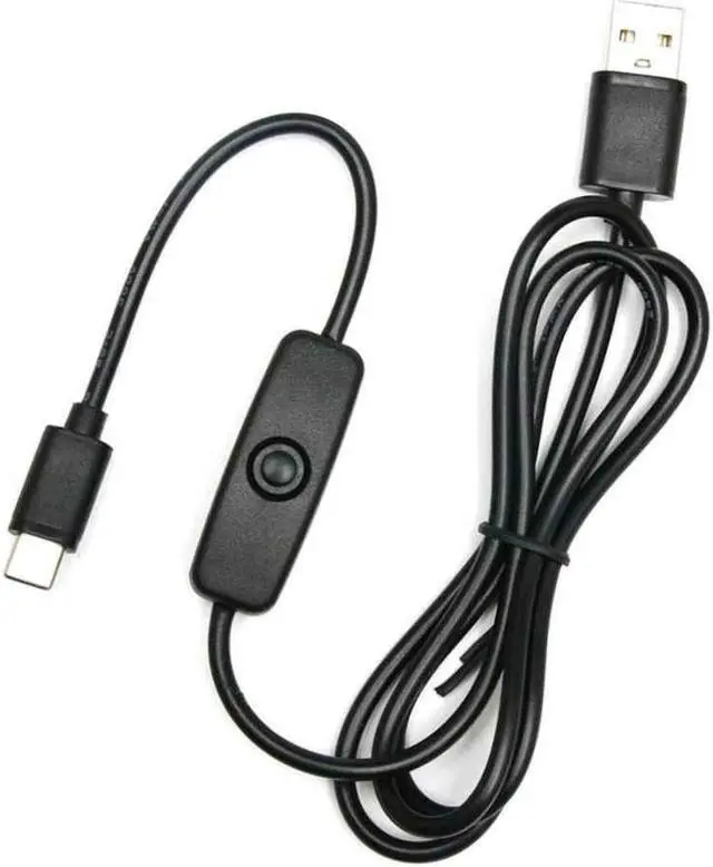 Alt view image 2 of 3 - 3A Usb Type C Cable With On/Off Switch Power Button Raspberry Pi Phone Charging