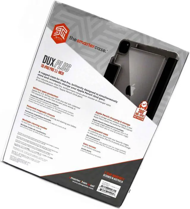 Alt view image 15 of 20 - STM Dux Plus, Ultra-Protective case for Apple 11" iPad Pro/2nd Gen - Black (stm-222-286JV-01)