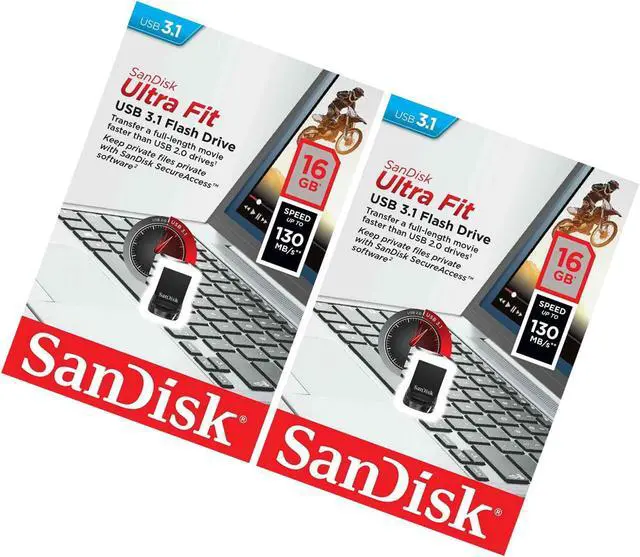 Alt view image 5 of 8 - SanDisk 16GB USB 3.1 16G SDCZ430 CZ430 Ultra Fit 130MB/s SDCZ430-016G Flash Pen Drive with Lanyard