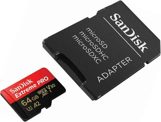 Alt view image 3 of 4 - Extreme Pro microSDXC 64GB+SD Adapter