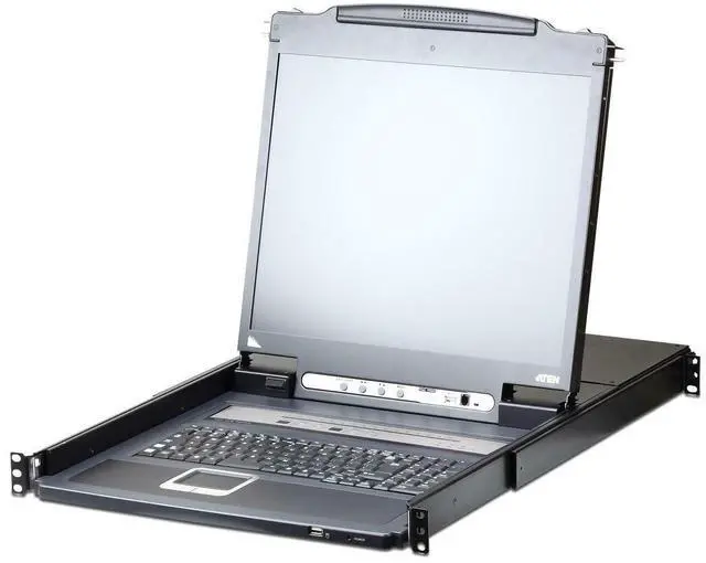 Alt view image 3 of 5 - Aten CL5716IN 16-Port 19" LCD  Integrated  IP USB/PS2 Combo KVM
