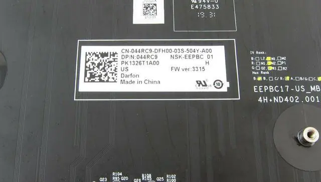 Alt view image 3 of 3 - New OEM Alienware 17 R5 RGB Backlit Laptop Keyboard Assembly RGB 44RC9