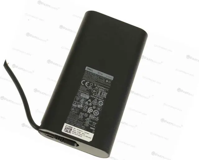 Alt view image 9 of 14 - New Dell OEM 90-watt AC Power Adapter Charger USB Type-C 90W TDK33 R2M8K